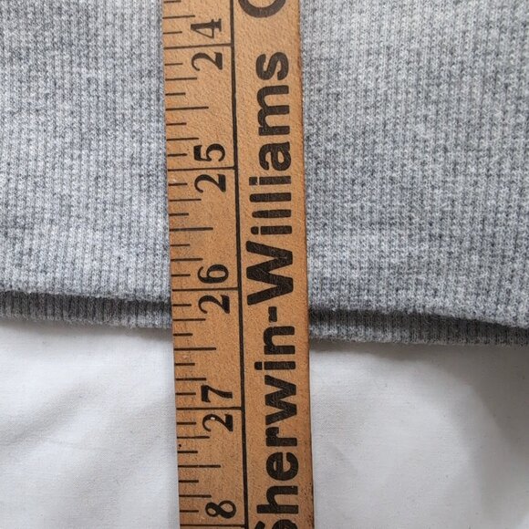 DKNY Men's Light Grey Snap Button Polo Navy Stripe Embroidery Spellout, Size Med - Picture 9 of 9